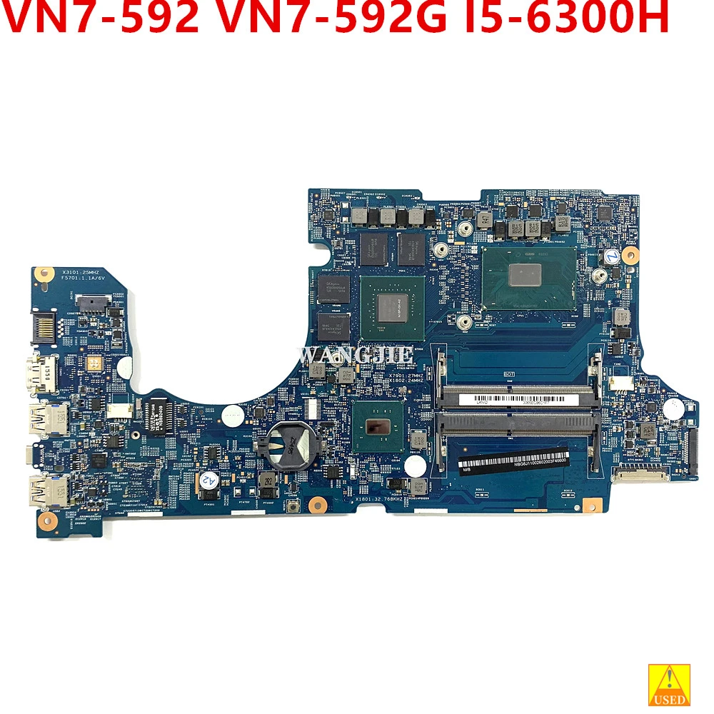 Used For Acer Aspire VN7-592 VN7-592G Laptop Motherboard NBG6J11002 14302-1M 448.06B08.001M With I5-6300HQ CPU +960M 2G Graphic