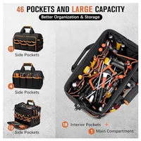 DGEV fourre-tout à outils, organisateur de sac à outils, sac à outils pour électricien, sac à outils, caddie à outils, sacs à outils pour électriciens 2