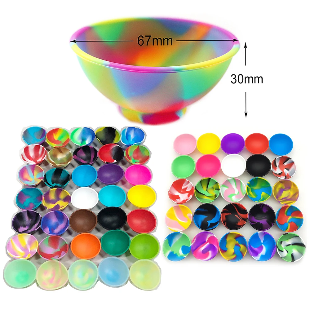 100-Piece Multi-Color Silicone Storage Bowls