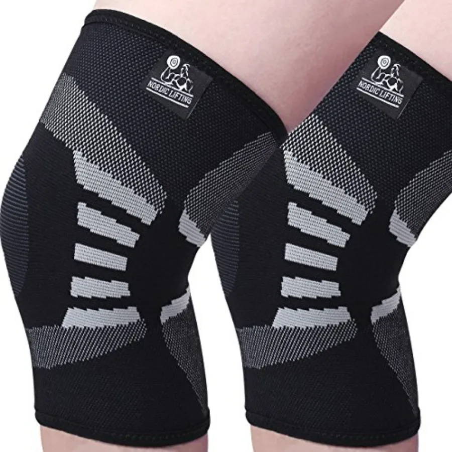 Ankle Wrist Weights Two 2 lbs Bundle with Knee Compression Sleeves XLarge