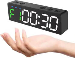Versatile Magnetic Digital Timer Clock - Portable and Battery - Powered for Home, Gym, and Workouts (Green white digit)
