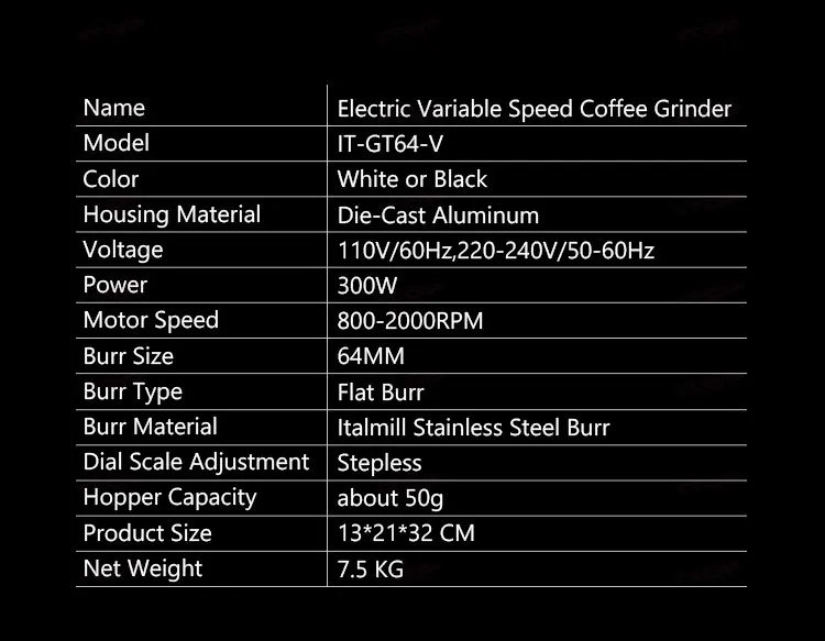 ITOP GF64-V Variable speed Coffee Bean Grinder Machine 64mm Italmill Burr Espresso Coffee Grinder Electric Quantitative Grinder 3