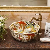 ห้องน้ํา Art อ่างล้างหน้า 410x390x180 มม.เซรามิค Nordic สไตล์โมเดิร์นห้องน้ําอ่างล้างหน้าขายส่ง 4