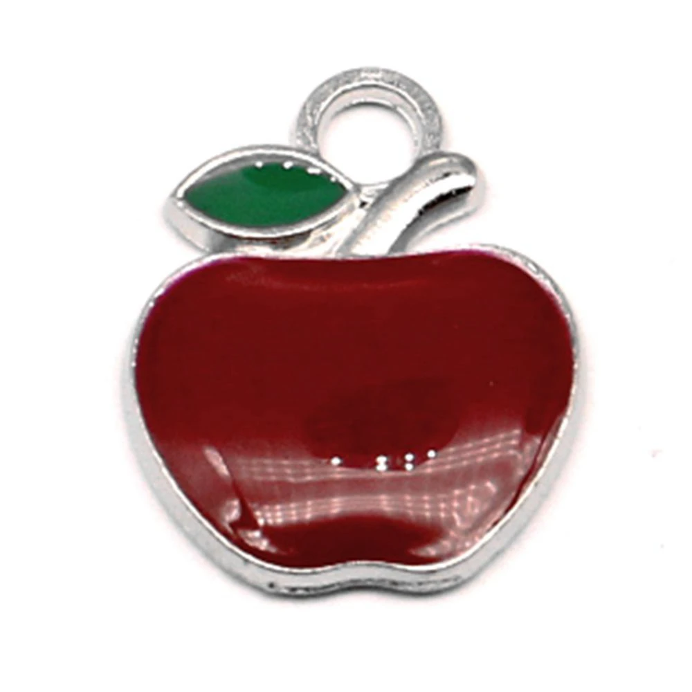 

30pcs Wholesale Jewelry Lots Apple Charms Pendant Supplies For Jewelry Materials 15x19mm