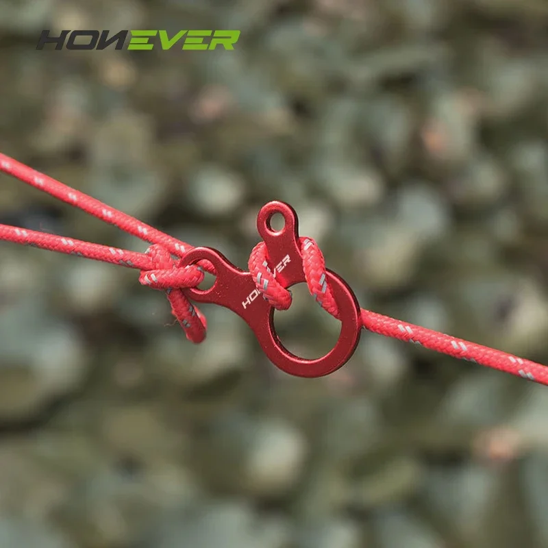 Camping Tent Wind Rope Buckles Adjustable Aluminium Alloy Cord Buckles 6pcs
