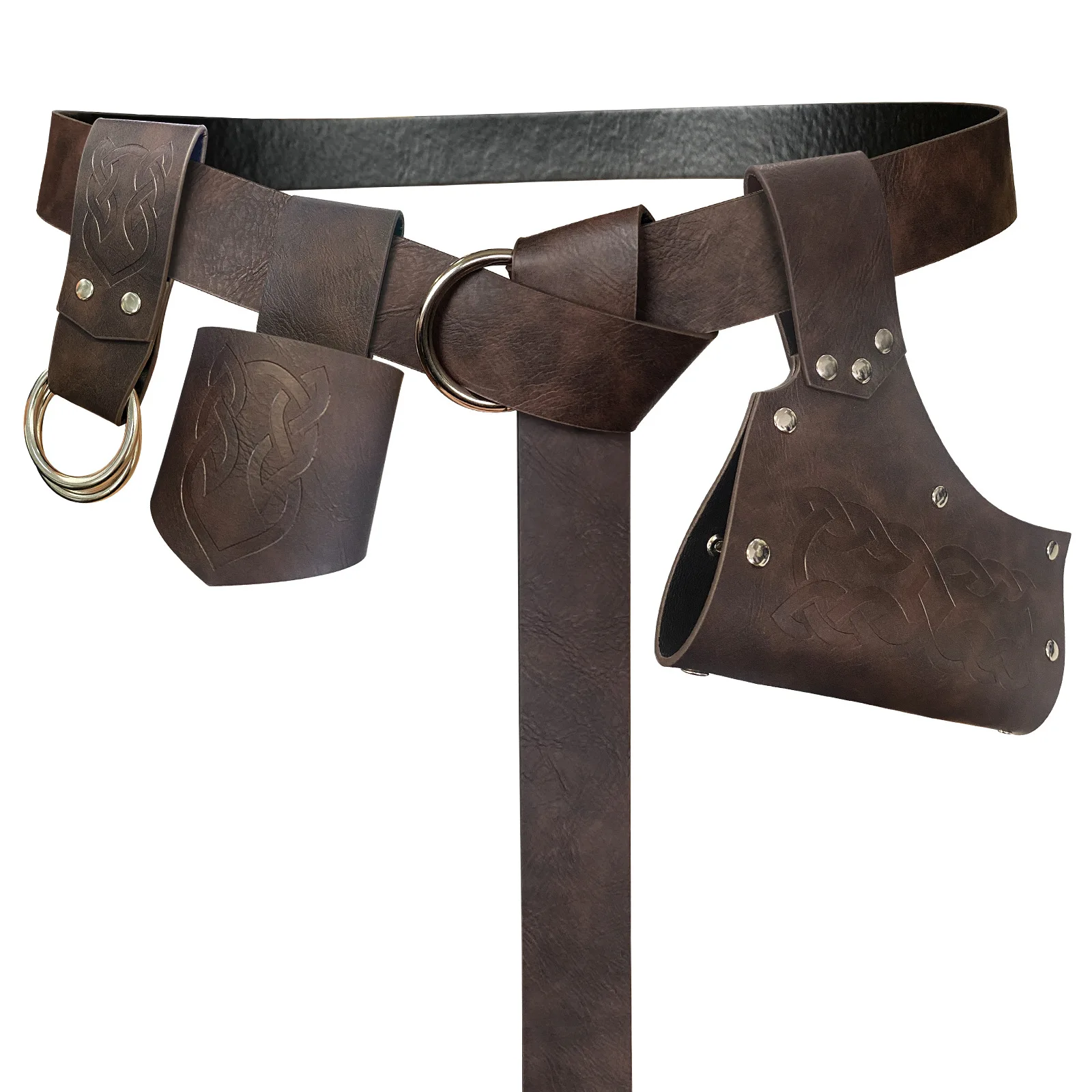 

Мужской средневековый рыцарь из искусственной кожи аксессуары с ремнем сумка Универсальный модный Косплей Опора для детей мальчиков аниме косплей