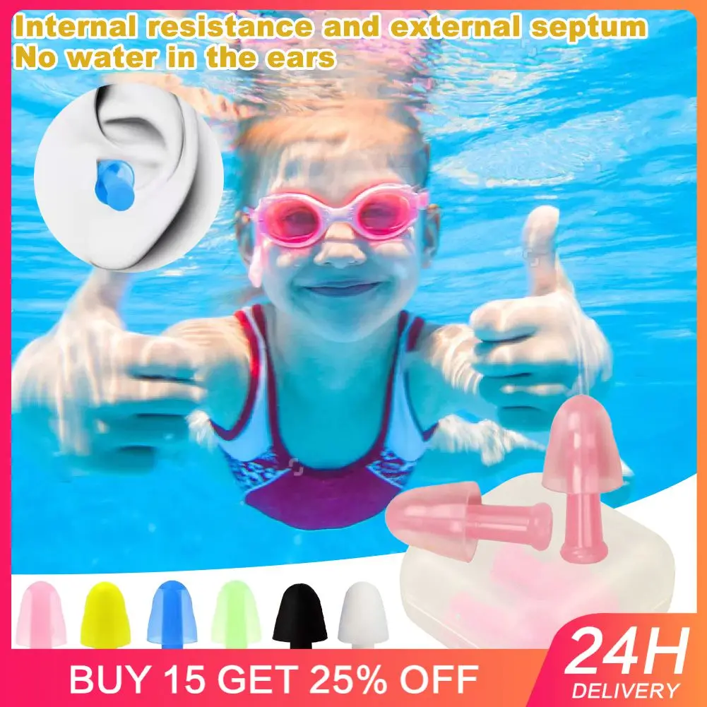 

Silicone Earplugs Easy To Carry Out Solid Color Sleep Earplugs Prevent Water Ingress Silicone Earplug Comfortable To Wear 4.5g