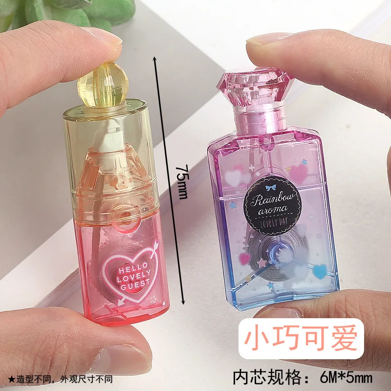 5mm * 6m Gradient Transparent Perfume Bottle Shape Correction Tape Writing Correct Belt School Office Supplies Stationery 1 Pcs