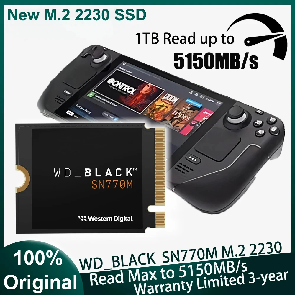 Western Digital WD_BLACK SN770M 500GB 1TB SSD PCIe Gen4 M.2 2230 Solid  State Drive Internal SSD Great for Deck Micros Surface - AliExpress