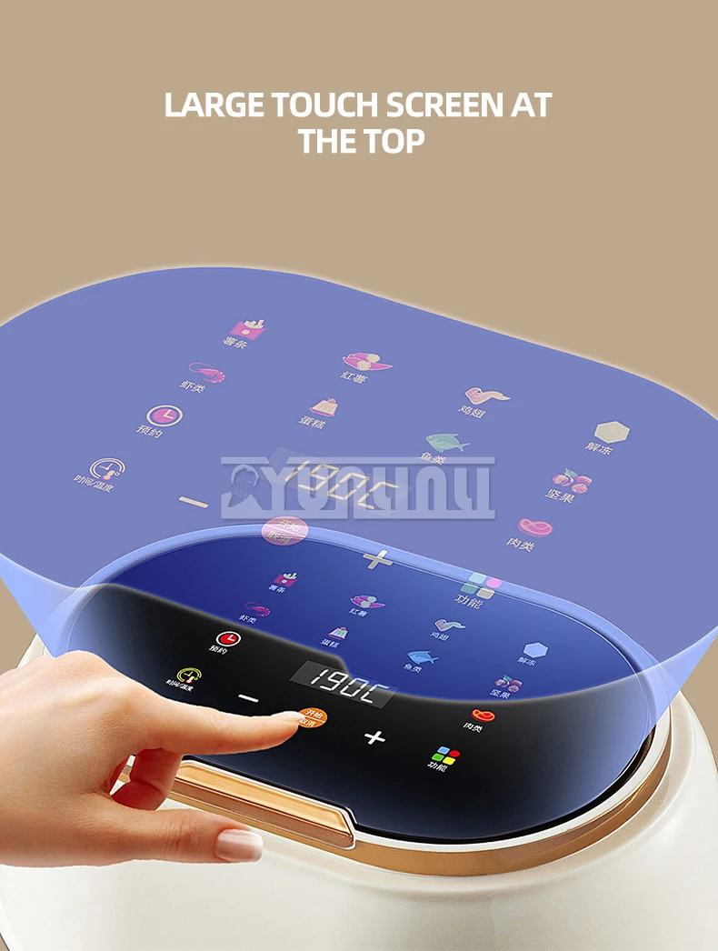 Description Picture 5 of itemIntelligent Oil-free Fryer 4L Electric Air Fryer Household Transparent Visible Freidora De Aire Horno Sin Aceite