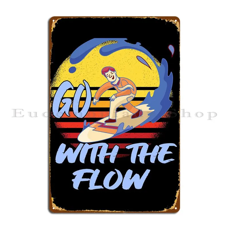 

Surfing Businessman Surfbo Metal Plaque Living Room Pub Kitchen Customize Garage Tin Sign Poster