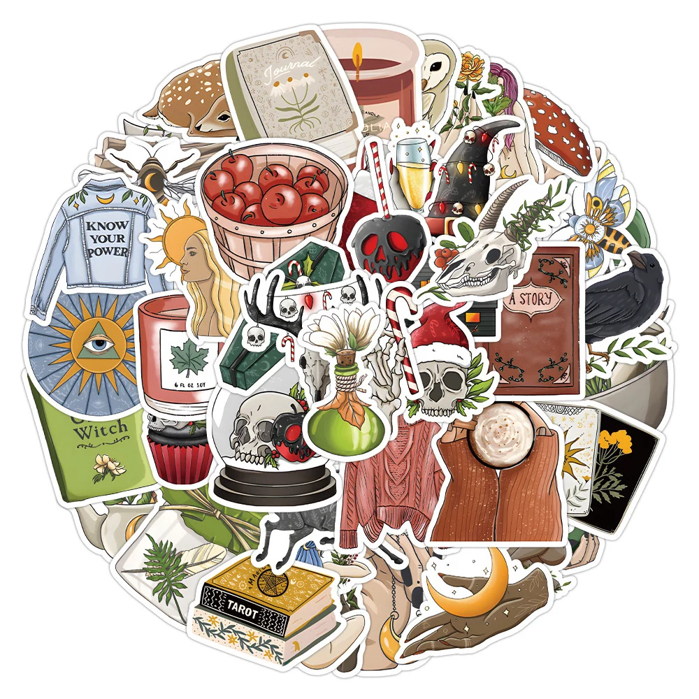 

10/30/50pcs Cute Retro Bohemian Cartoon Stickers Toy Graffiti Car Laptop Stationery Waterproof Cool Decoration Sticker Wholesale