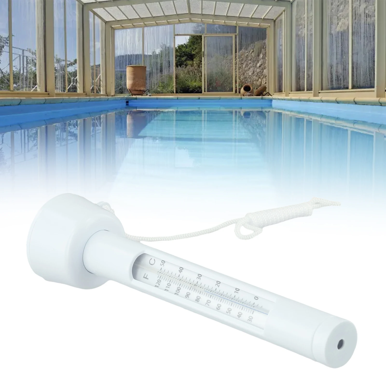 

Durable Floating Thermometer Swimming Pool Portable Easy To Read Data Fountain Spa For Sauna Spa And Hot Spring