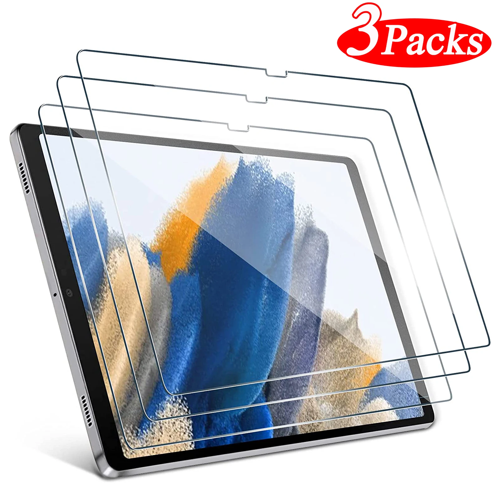 Protetor de Tela de Vidro Temperado para Samsung Galaxy Tab a8 a7 Lite a 8.0 8.7 10.1 10.5 s8 s7 s5 S5e s6 10.4 11 2023 Peças 3