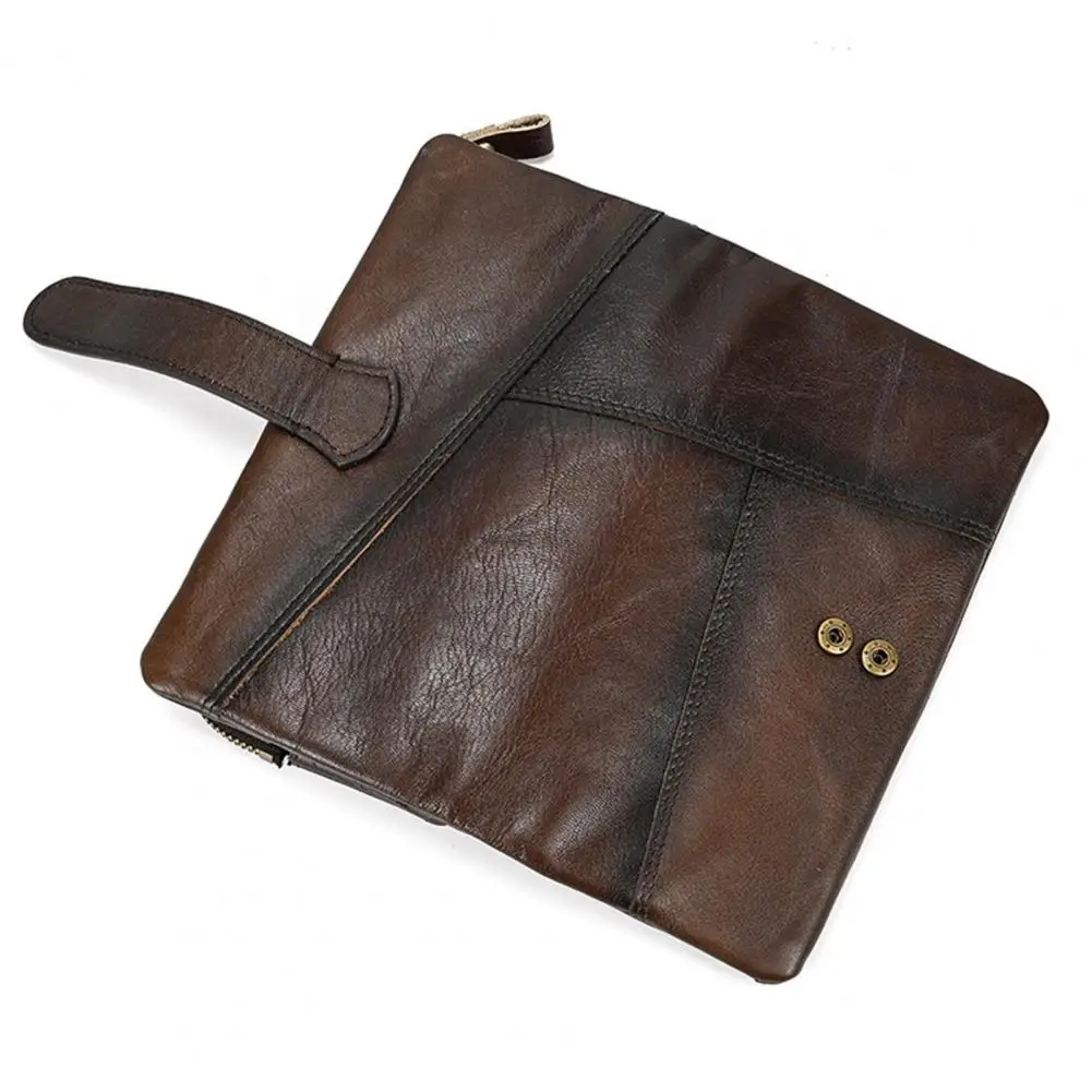 Snap Design Wallet Retro Father's Wallet with Rfid Waterproof Organizer Multiple Card Slots for Men Faux Leather