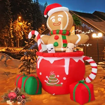 Inflatable Gingerbread Mug - 6FT 1