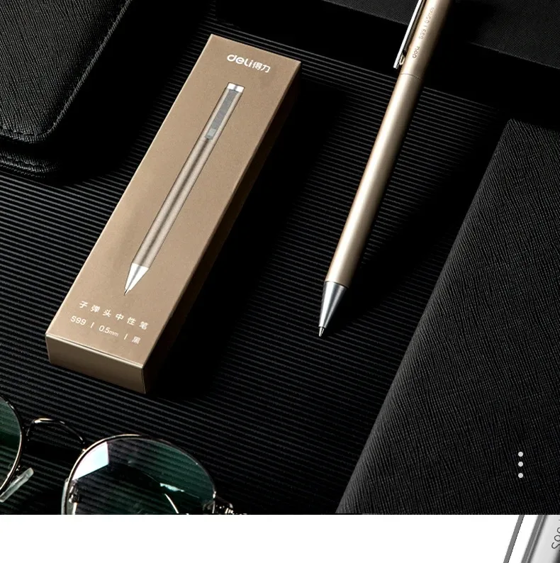 Metallic Gel Ink Pens - Deli 05mm Silver  Gold Writing Set
