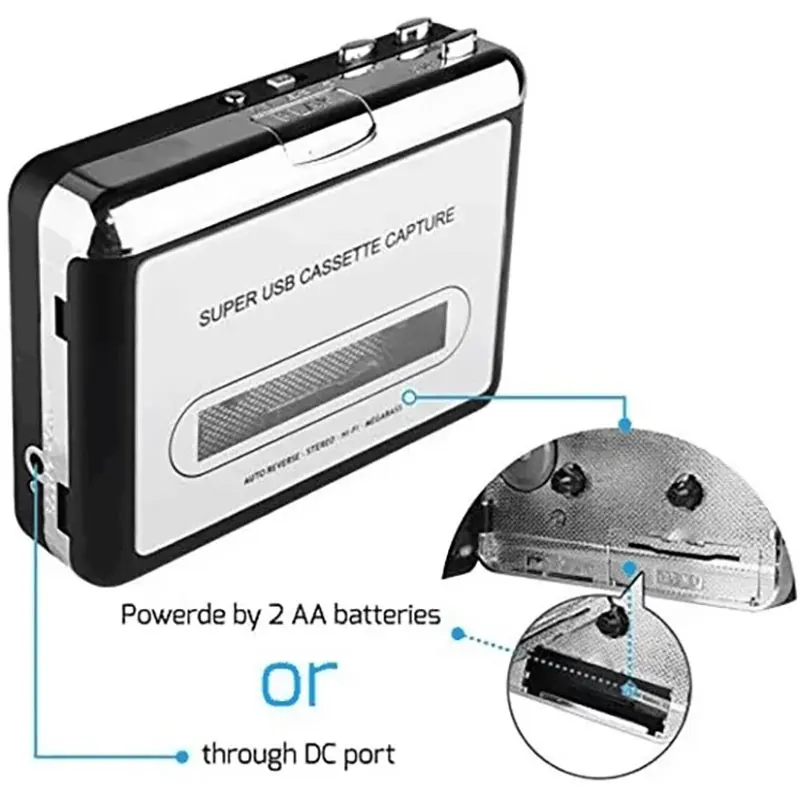 Cassette Player USB Cassette to MP3 Converter Capture Audio Music Player Tape Recorder cassette player music digitizer player