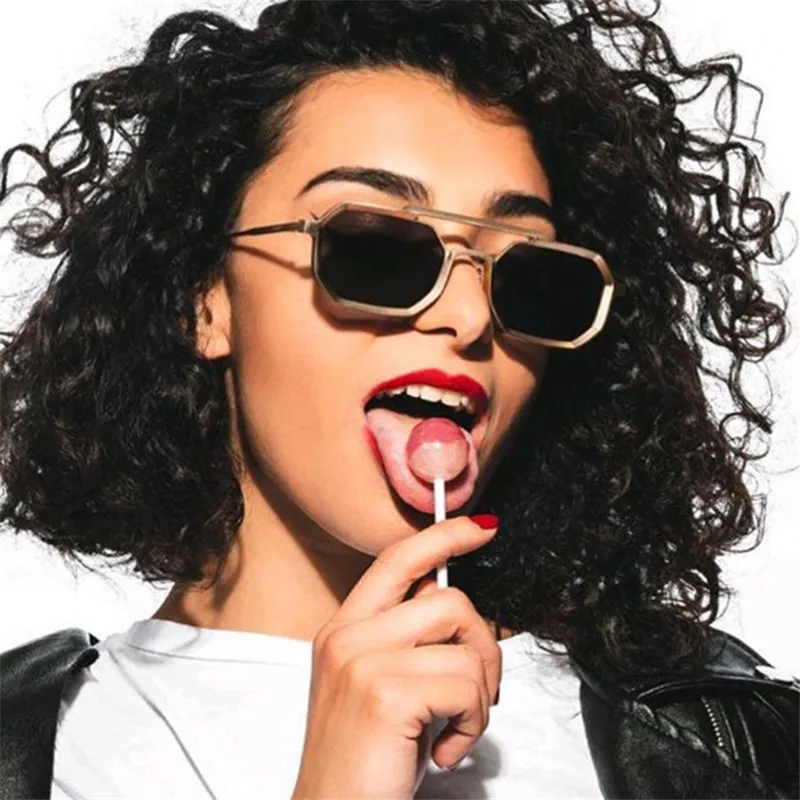 Yoovos Polygon Sunglasses Men 2022 Vintage Men Sunglasses Retro Showing Face Small Shades Glasses Rectangle Gafas De Sol_voghion.com