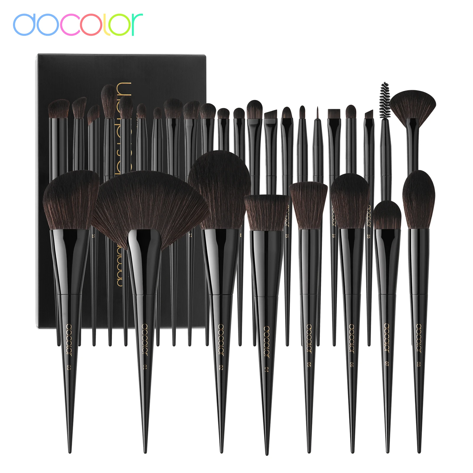 Docolor Makeup Brush Set Professional 10-30pcs Eyeshadow Blush Synthetic Foundation Brush Powder Contour Cosmetic Tool For Women 1