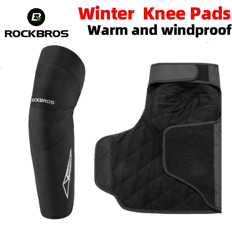 Genouillères ROCKBROS En Coton – Chauffe-jambes Moto, Vélo, Ski – Lot D'une Paire, Noir