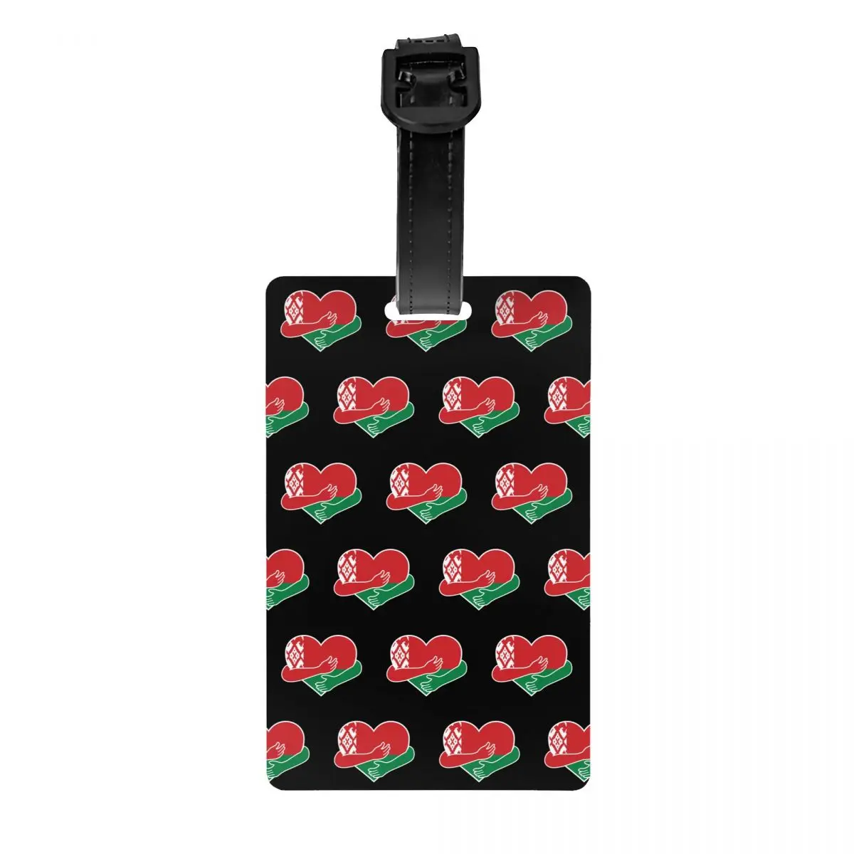 

Belarusian Love Hug Belarus Flag Luggage Tags for Travel Suitcase Privacy Cover ID Label