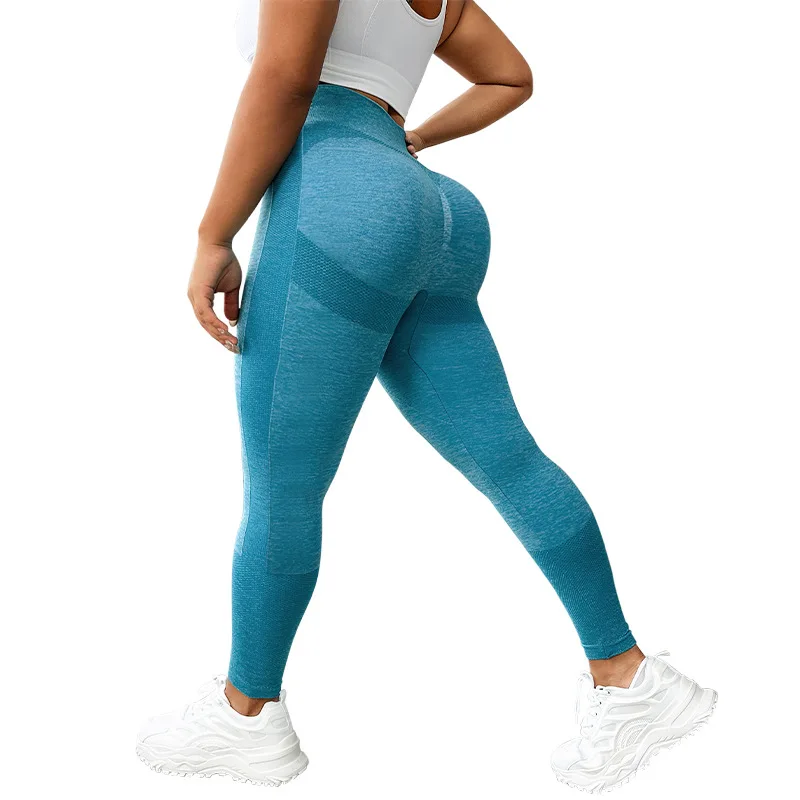 Plus Size Outdoor Fitness Yoga Pants High Elastic Seamless Butt-lifting Gym Running Long Pants