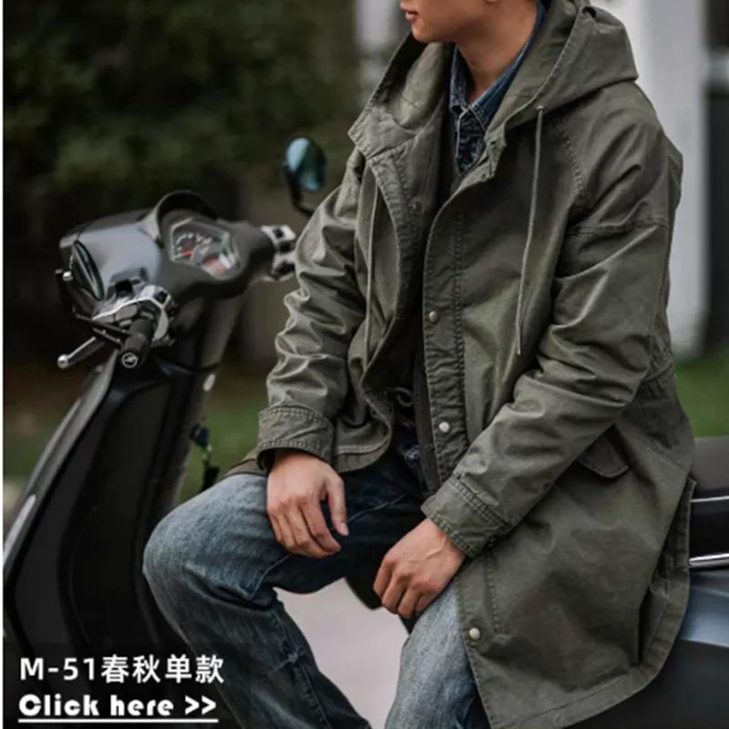 M51 Army Coat Military Green Fishtail Windbreaker Thickened