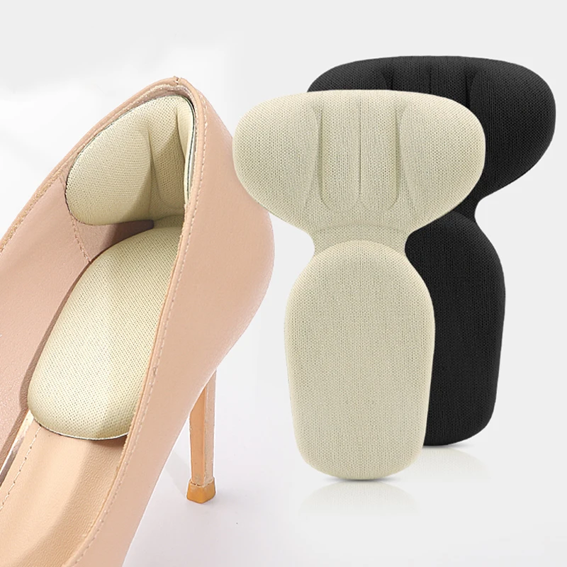 Heel Care Stickers 3 pairs anti wear foam half size pad thickened apricot black