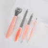 Pink Professional 8-In-1 Nail Care Manicure Pedicure Set with Foot Scraper - Includes Callus Skin Remove Shaver and Razor for Sm 5