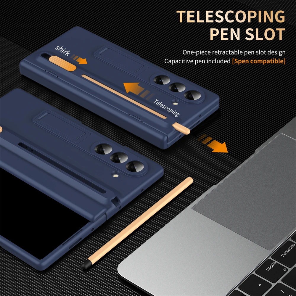 Ultimate 360° Protection Folding Case with Touch Pen and Tempered Glass Film