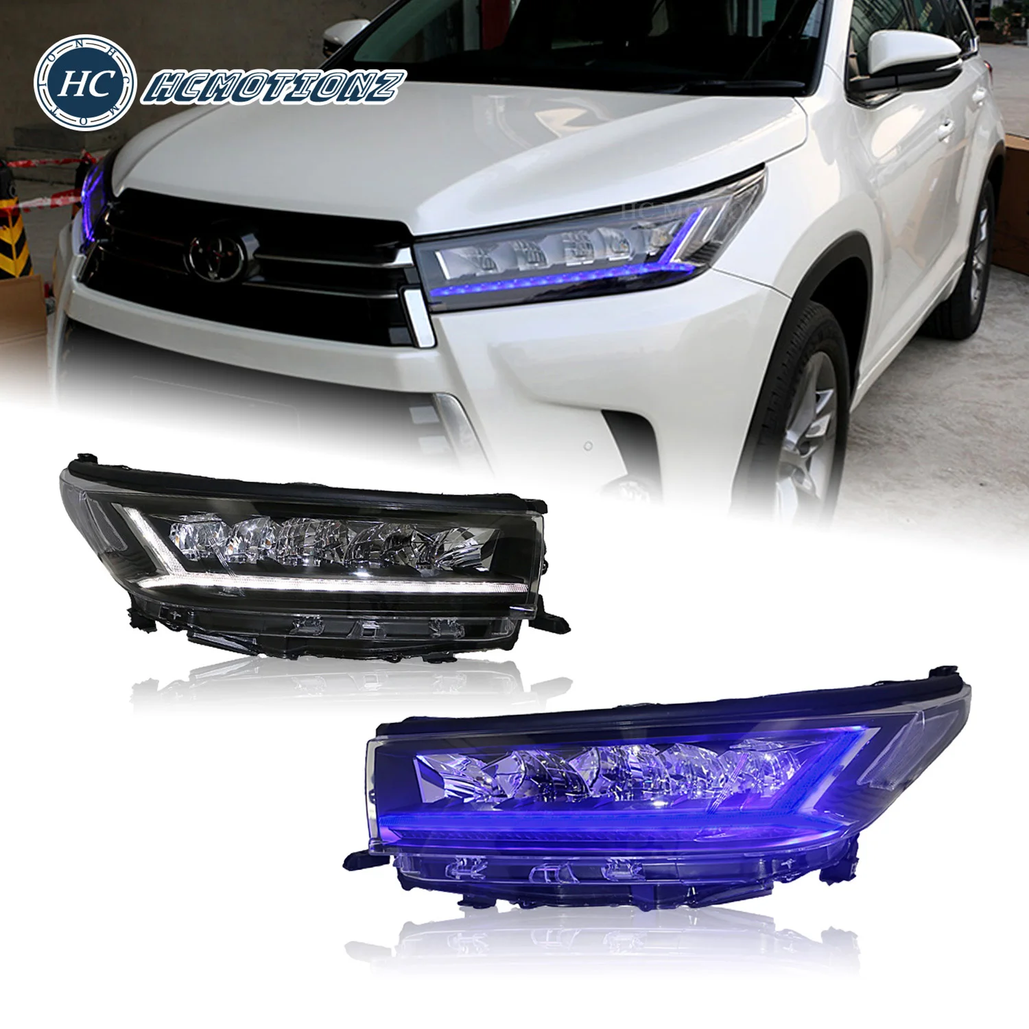 Hcmotion Led Headlights 2018 2019 2020 For Toyota Highlander Se Xle Le