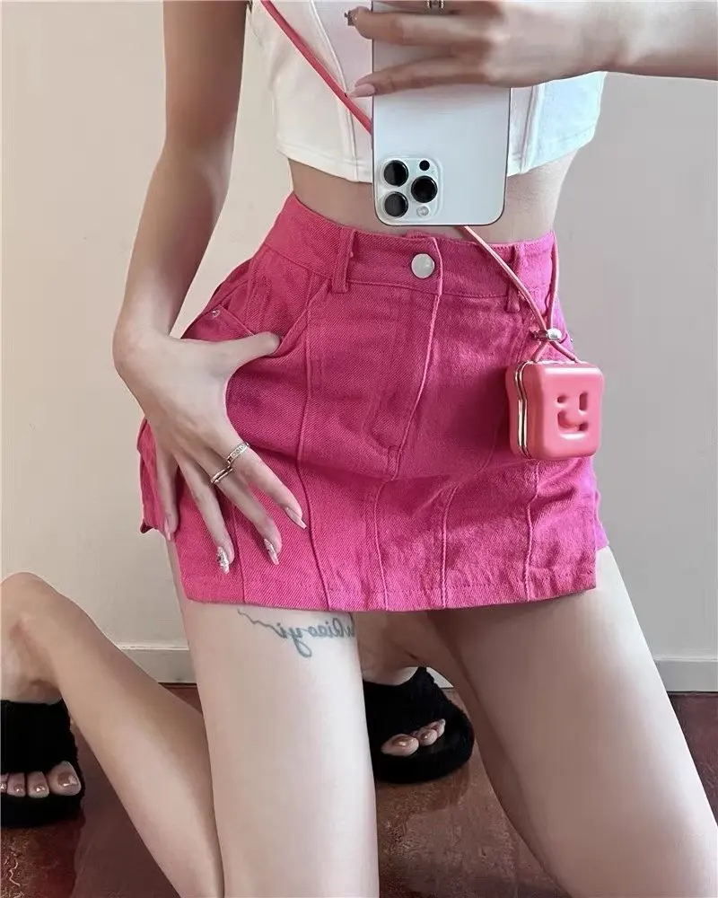 

Hsa Drawstring High Waist Mini Skirt Women Streetwear Big Pocket Cargo Skirt Woman Fashion 2023 short A Line y2k Skirts Mujer