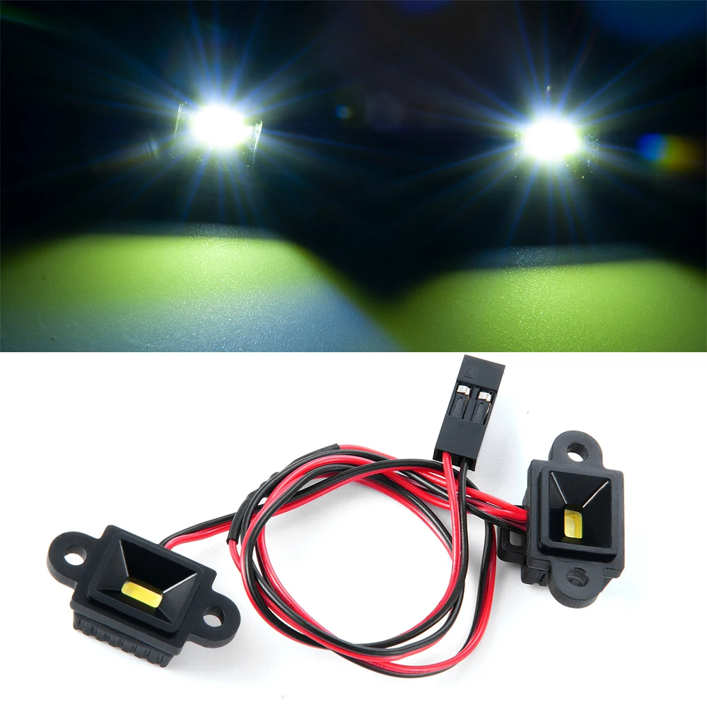 Kit De Luces LED Para Coches RC 1/10 Y 1/8, 4 LEDs Súper Brillantes, Fácil De Instalar