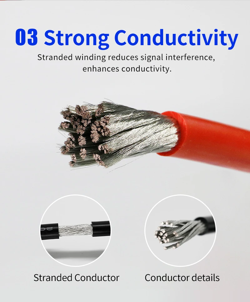 Description Picture 5 of itemRed Black Silicone Wire Cable 13 12 11 10 9 8 7 6 5 4 3 2 1 AWG UL3135 Ultra Soft Heat Resistant Cable Car Battery Automotive