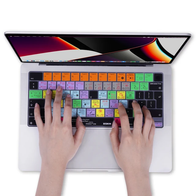 XSKN AVID Pro Tools Shortcut US Version Silicone Keyboard Cover Skin For 2022 2023 2024 2025 MacBook Air 13.6 15.3 Inch M2 M3 M4 Chip With Touch ID A2681 A3113 A3240 A2941 A3114 A3241
