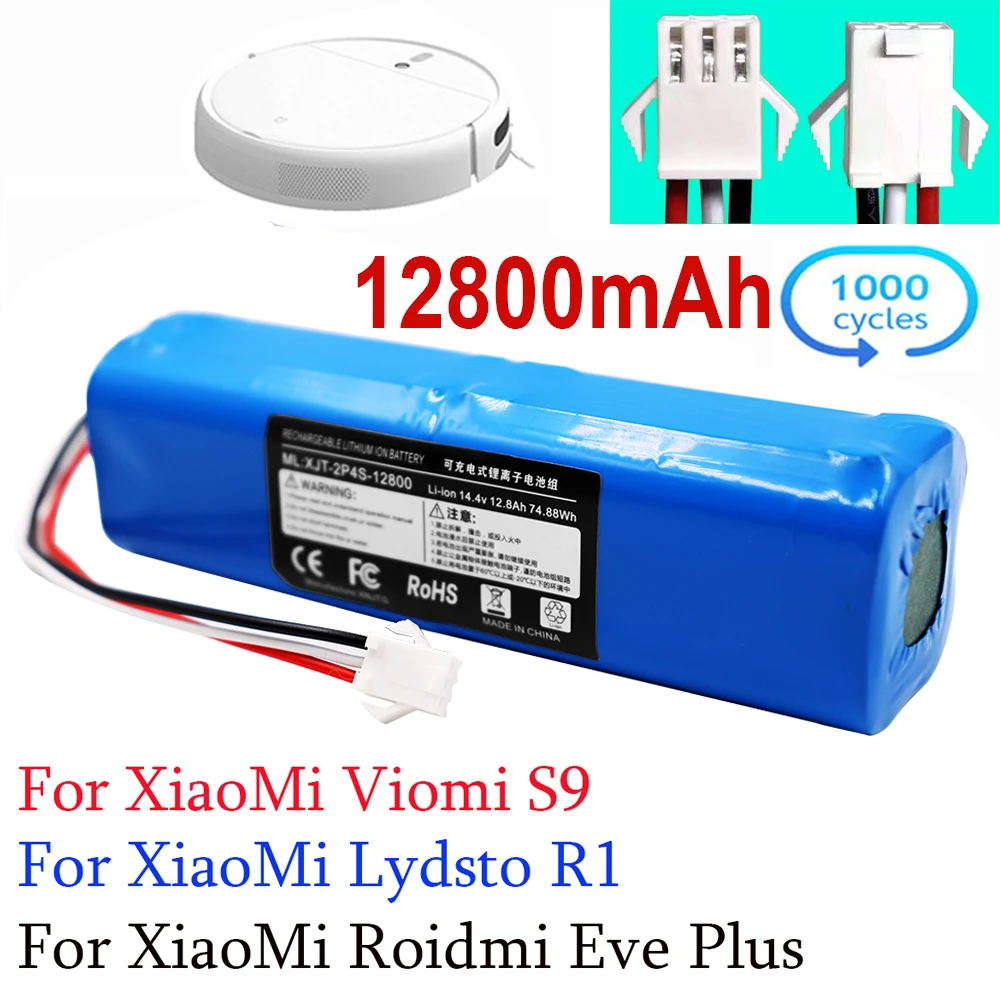 

100% New Original For XiaoMiLydsto R1 Rechargeable Li-ion Battery Robot Vacuum Cleaner R1 Battery Pack with Capacity 12800mAh