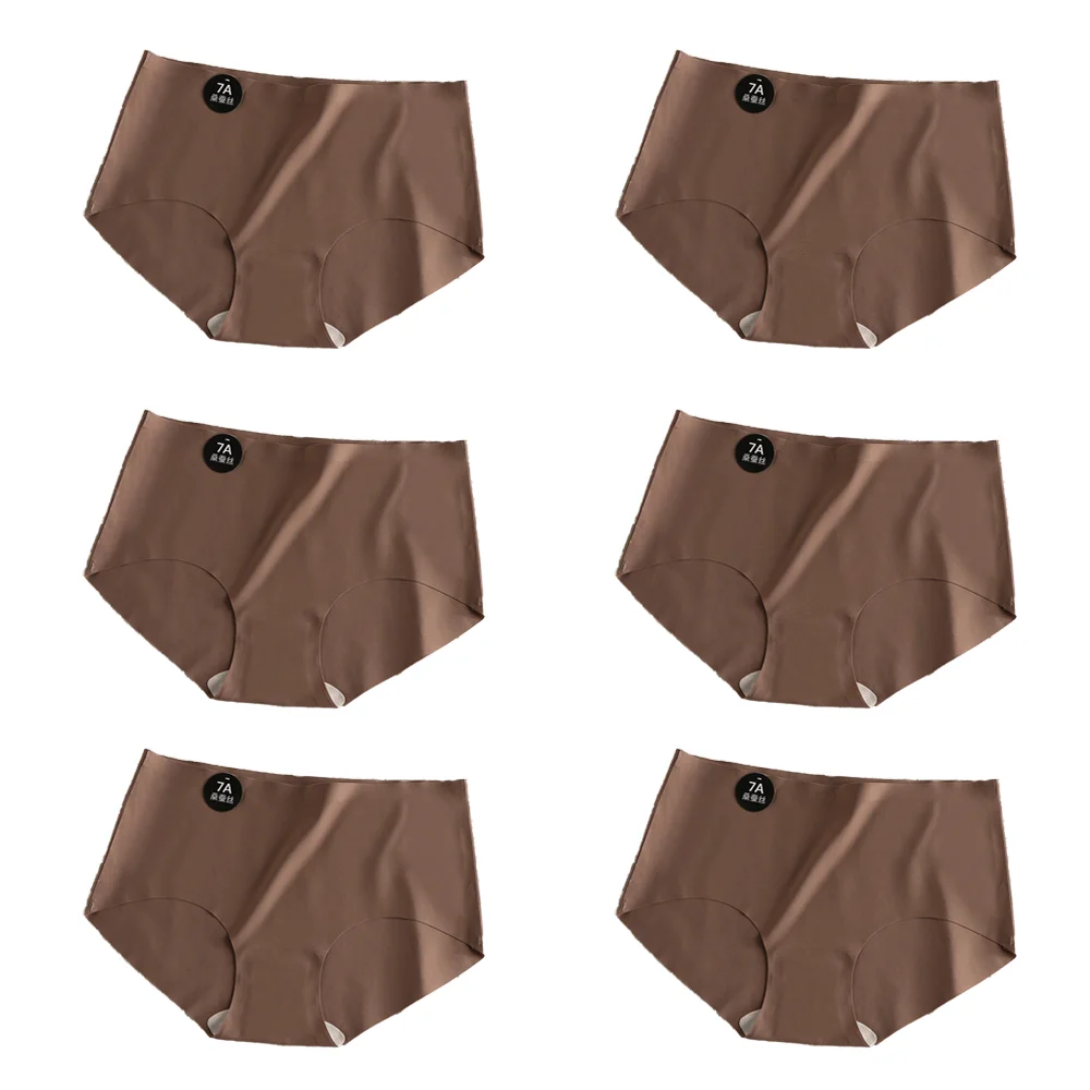 6 قطعة سراويل الحرير التوت سلس المرأة رقيقة جدا ال...