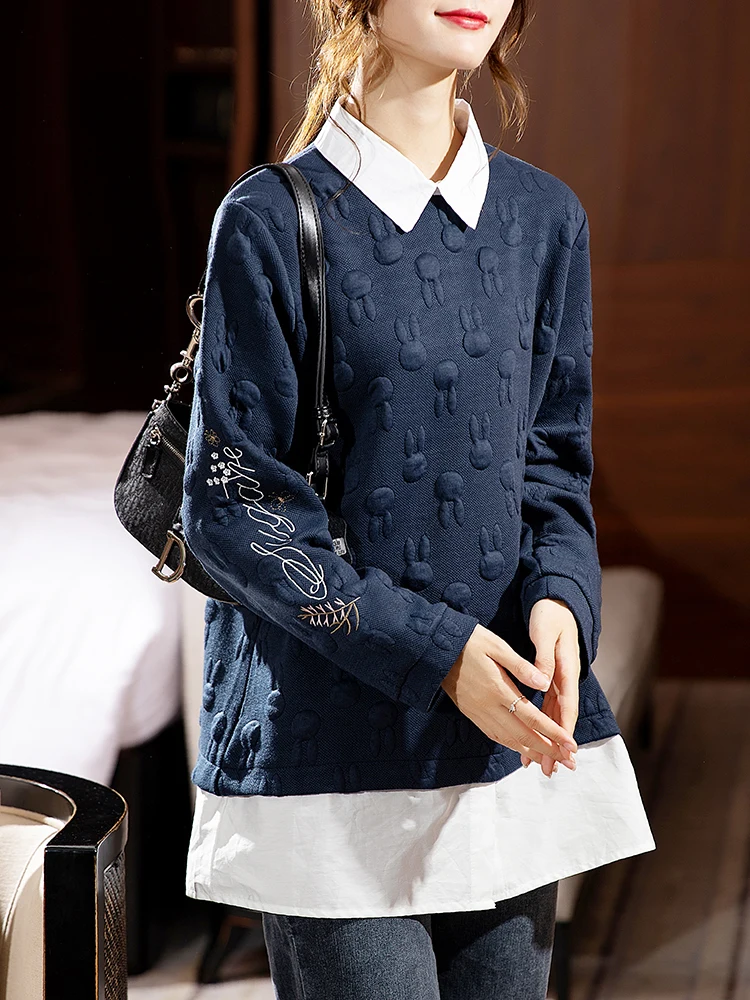 

BOBOKATEER Long Sleeve Dames Kleding Loose Sweatshirts Women Clothes Fashion Woman Tshirts Autumn Vetement Femme Camiseta Mujer