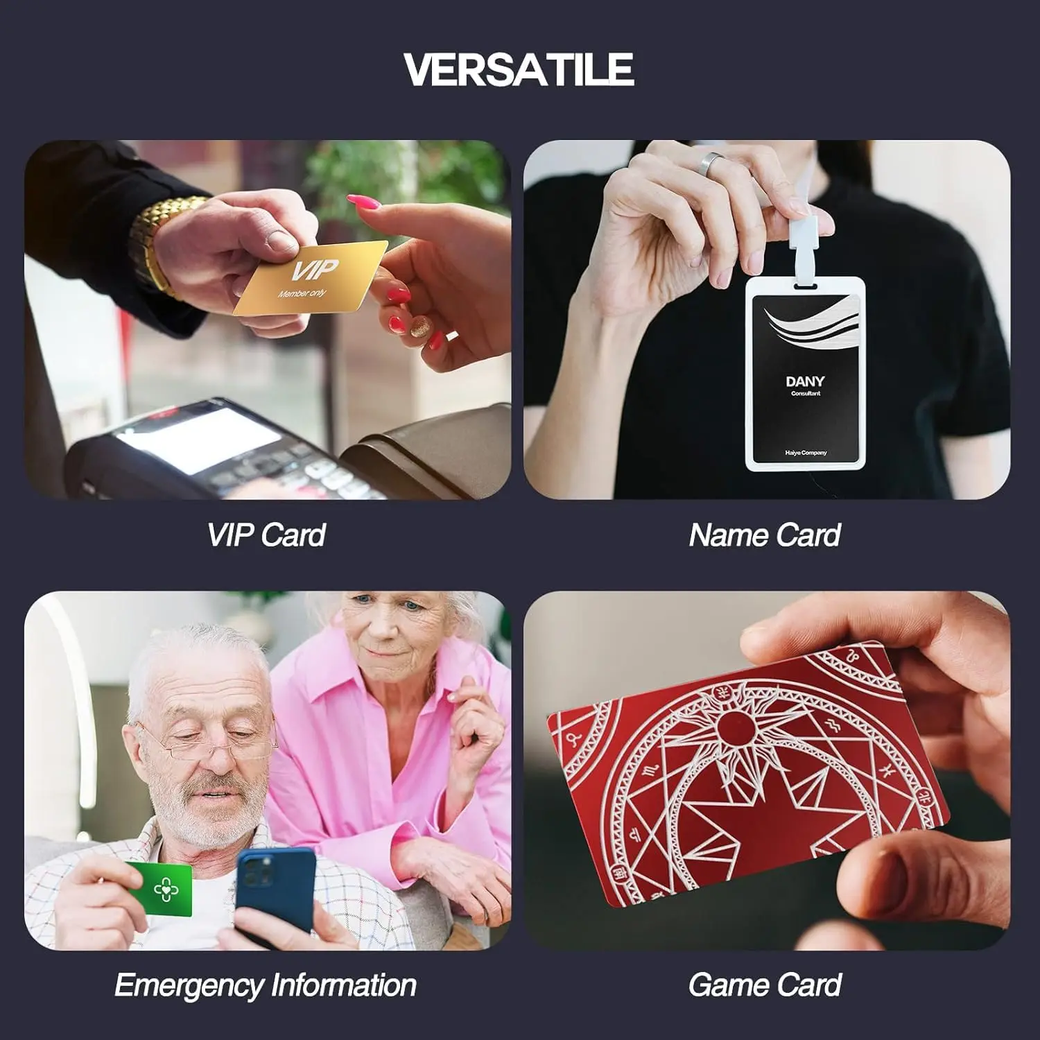 50개/세트 알루미늄 금속 명함 DIY 각인 카드 가정 사무용품 알루미늄 블랭크 레이저 각인용 블랭크