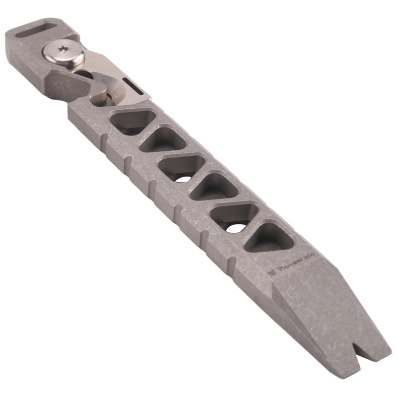 Titanium Pry Bar, Keychain Multitool Tool, Pocket Tool Bottle Opener Keychain Outdoor Tool, Titanium Key Chain,Matte