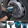Gisam 2800N.M Torque Brushless Electric Impact Wrench 1/2 inch Screwdriver Cordless Wrench Power Tools For Makita 18V Battery 3