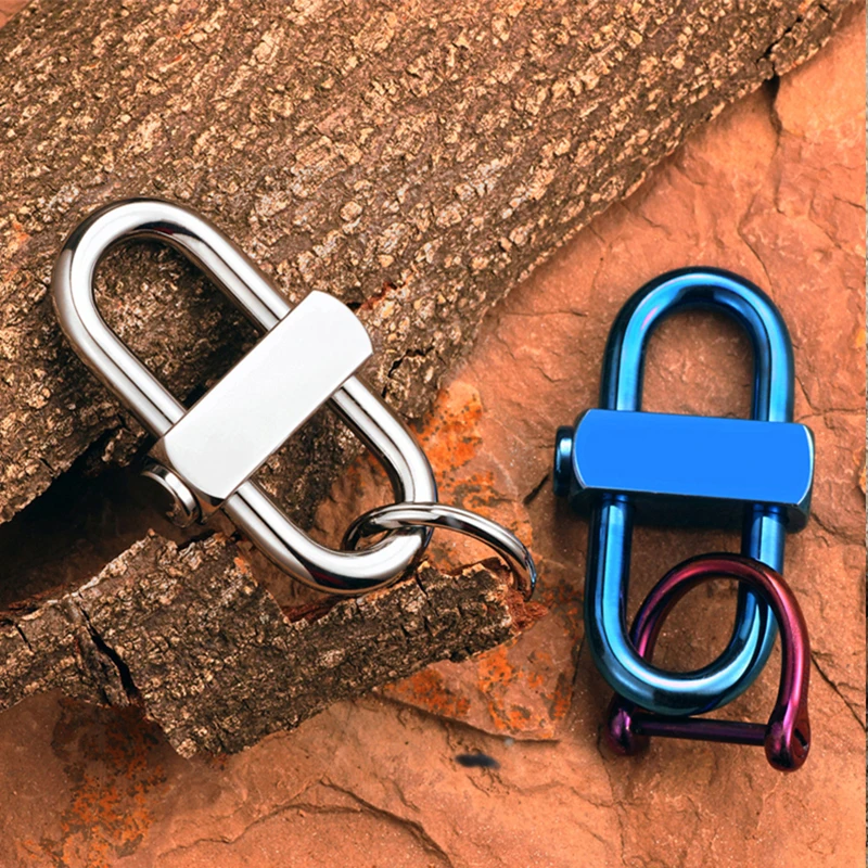 Real Titanium Durable Security Keychain Men Waist Hanging High Quality Car Key Chain Super Light Anti-lost Key Accessories