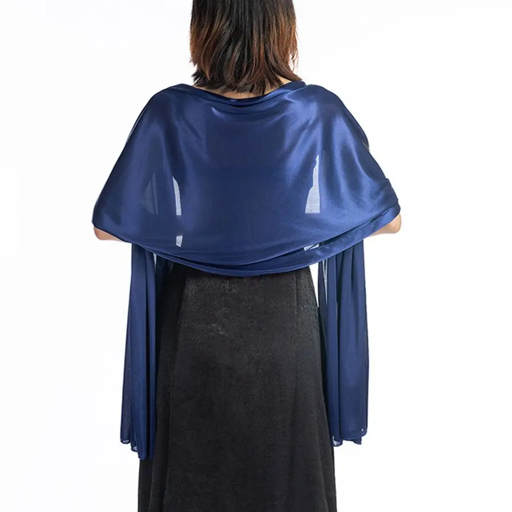 

Accessories Solid Color Scarf Accessories Weddings Evening Dress Korean Style Scarves Satin Shawl Female Shawl Silk Scarf