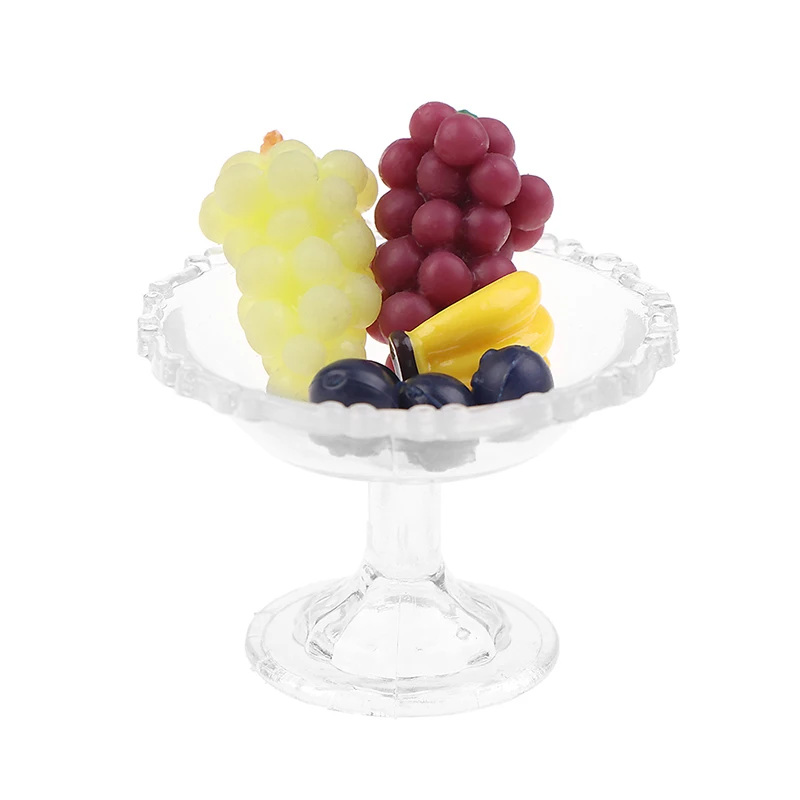 1 Set Miniature Food DIY Craft For Dollhouse Mini Dessert Pan Cake Stand Fruit Tray Doll Kitchen Living Room Decor Toy 6