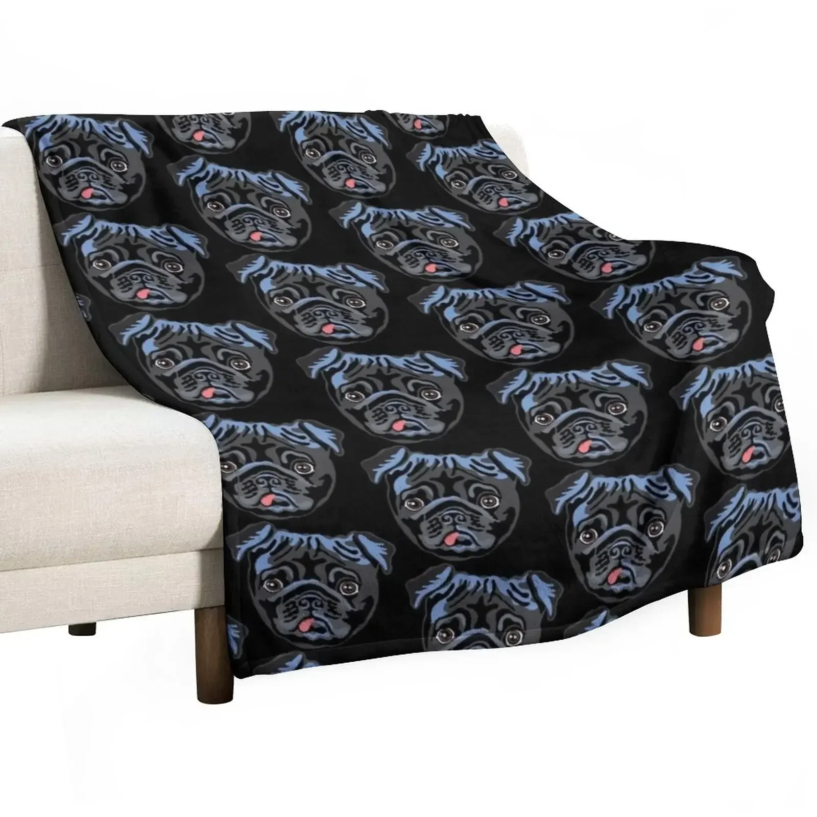 

Черное одеяло для мопса, манга, движущиеся диваны, одеяла