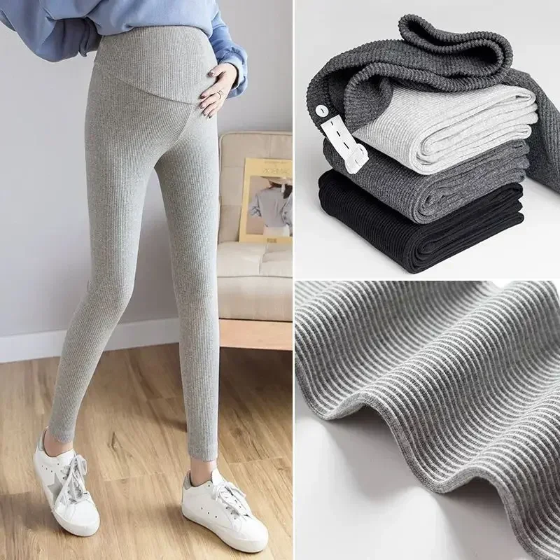 

Pregnant Women's Tight Pants Spring and Autumn Wear Pants Thin Pregnant Women's Pants Winter Plush Tight Abdominal Pregnant