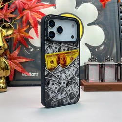 Premium Wireless Charging Phone Case with Detachable Magnetic Money Holder - iPhone 14 Pro Max (Orange)