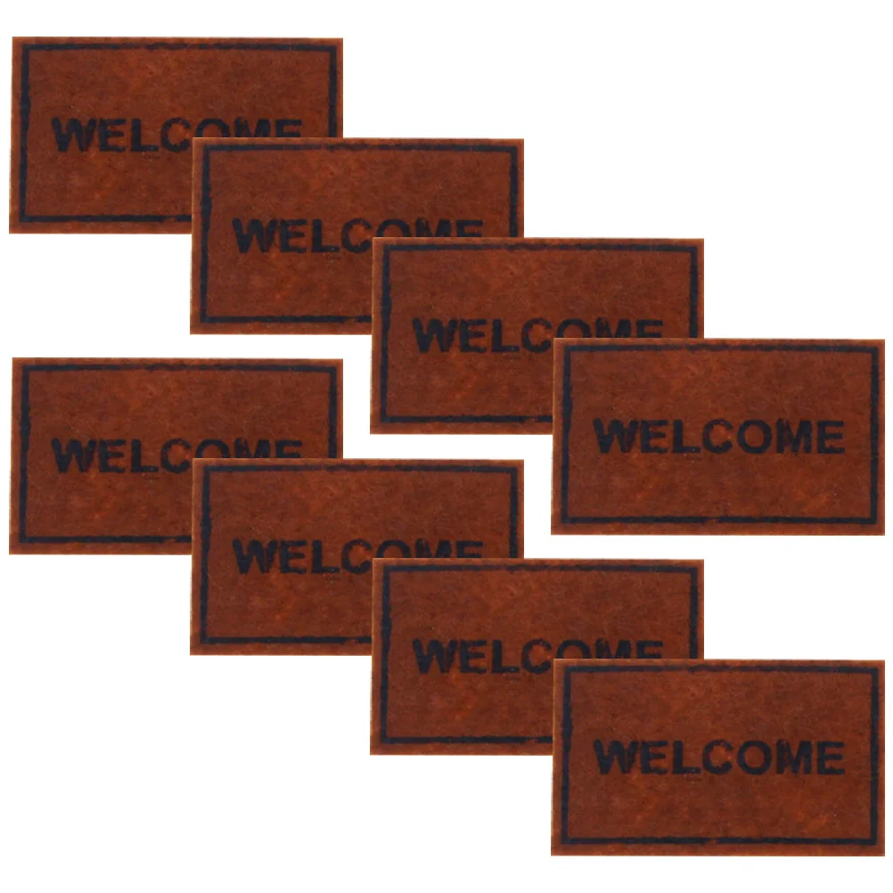 

Dollhouse Mat Mini Rug Door Ornaments Accessories Miniature Small Decoration Micro Landscape Adornments Tiny Area Rugs