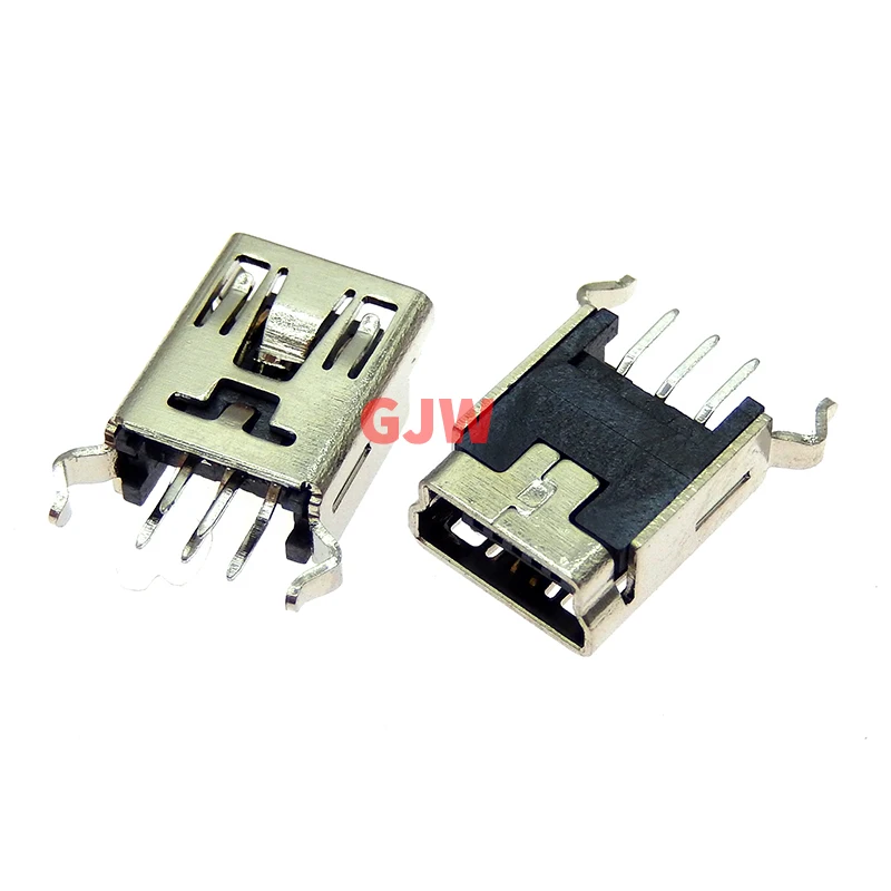 USB Buchse Typ Mini (5-polig) 90° abgewinkelt USB 2.0 Einbaubuchse SMD SMT